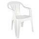 Cadeira Plástica Mor Bela Vista com Braço - Branca