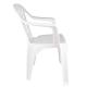 Cadeira Plástica Mor Bela Vista com Braço - Branca